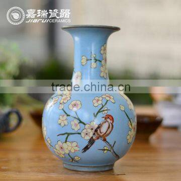 Home Interior Decorator Hand Painted Porcelain Vase