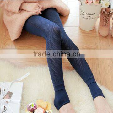 STOCK HOLLOW SNOWFLAKE LEGGINGS CABLE TEXTURED FLEECE LINED LEGGINGS