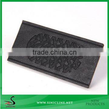 Sinicline Custom Private Brand Leather Patches ,Many Shape Leather Label for Jeans