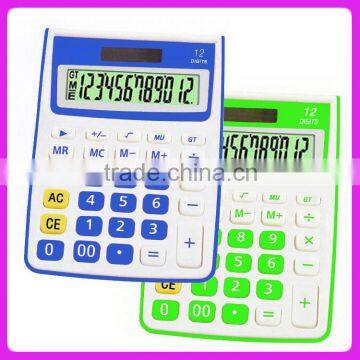 High quality 12 digit japanese desktop calculator,12 digit dual power calculator