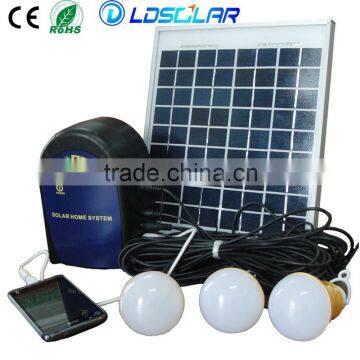 CE RoHS mini 6W 18V solar home lighting system