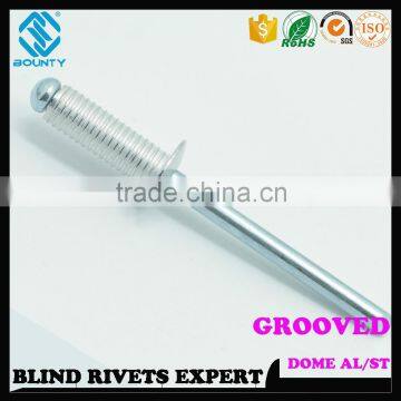 HIGH QUALITY FACTORY OPEN END ALUMINUM GROOVED BLIND RIVETS FOR WOOD photo-2