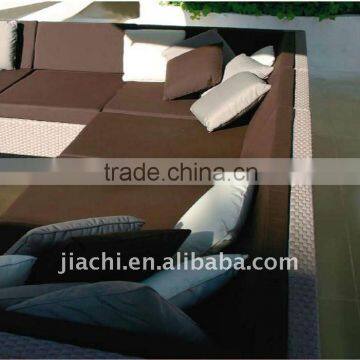 pe rattan garden sofa