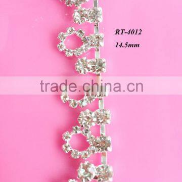 High quality rhinestone cup chain for bridal sash wedding sash Wedding belt for garment accessory (RT-4012)