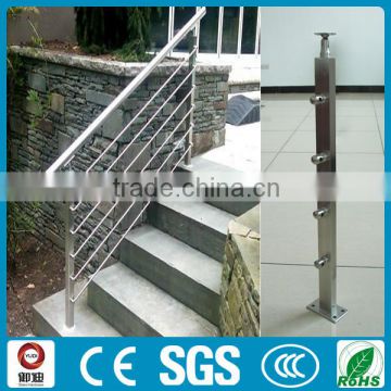 stainless steel square pipe railing for stair/balcony