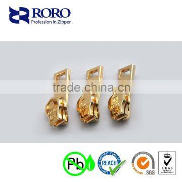 RORO14120909#5 Zinc Alloy Gold Brass Zipper Silder and Puller Design photo-5