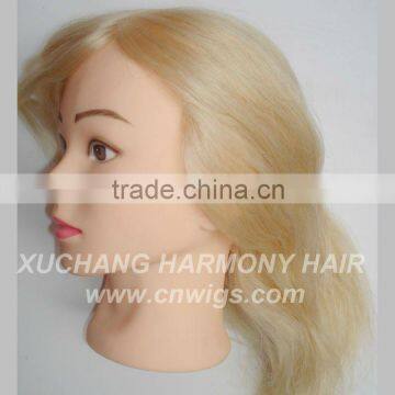 Male/Female human hair training head/natural hair training mannequins head