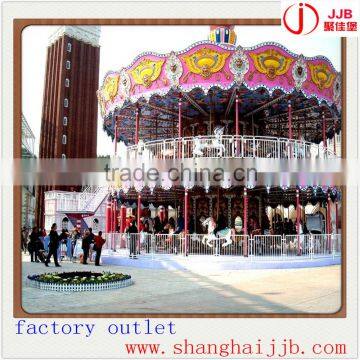 Amusement Park Rides Double Decker Carousel Merry Go Round Manufacter