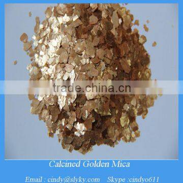 calcined golden mica flakes 3-5mm