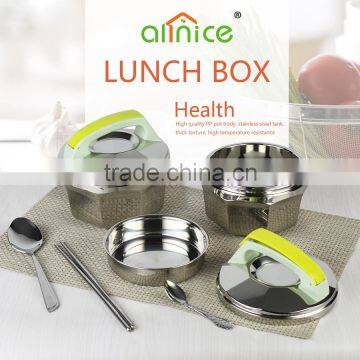 irregular shape desgin stainless steel bento lunch box/food box