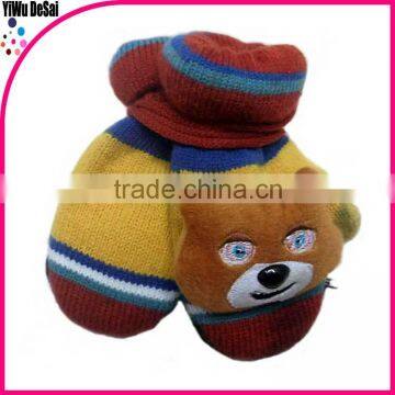 2015 fashion hot sales popular warm winter Wholesale knit Child mittens