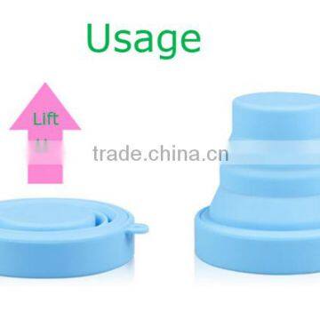 Flexible Food Grade Silicone Rubber Folding Cup