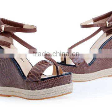 Women models brown wedged designers girls bronze wedge sandals