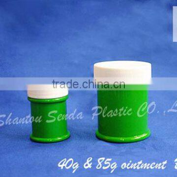 85g plastic jar ointment, big size plastic jar for ointment cream