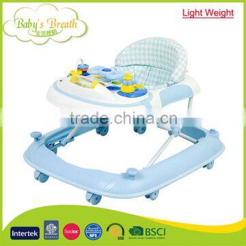 BW-12B factory sale light weight baby walker mini walker 2015 caster with washable padded seat