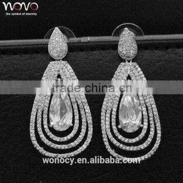 2016 Fashion Exaggerated Big silvery Bamboo Hoop Earrings Personalized, Simple Gold Earring Designs For Women