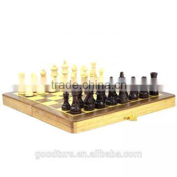 Thicken Wooden Chessboard Folding Chess Game Set With King Height 6.3cm