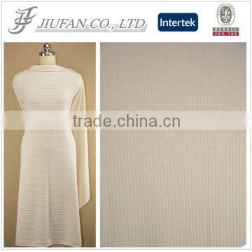 Jiufan Textile Knitted TR Plain Dyed Rib Rayon Polyester Spandex Composition Fabric