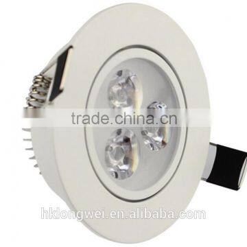 CE RoHS 3W aluminum indoor recessed led ceiling fixture Recessed LED Lamp Spot Light