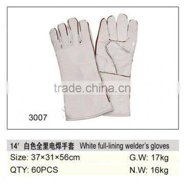 16'' white full-lining welding gloves