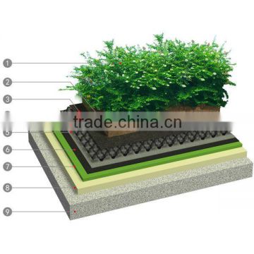 green roof waterproofing membrane Green roof trays supplier plastic composite dimple drainage board