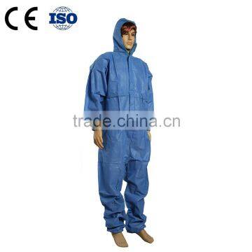 Lightweight SMS Medical Waterproof Nonwoven Work Coverall