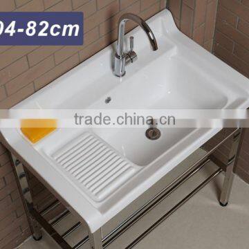 Sanitary Ware Rectangular Ceramic Clothes Washing Countertop Wash Basin photo-2