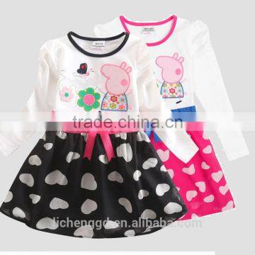 (H4643) Nova kids wear girls party dresses fashion hot selling children clothing wedding baby girls clothing frocks autumn