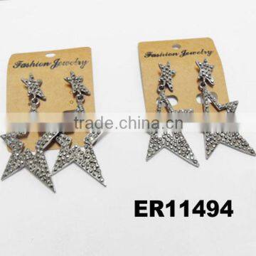 wholesale star shaped hanging stud earring