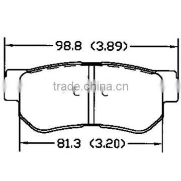 D813 58302-17A00 Kia brake pad for Hyundai for rear