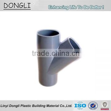 pvc y fitting for water supply plastic tube fitting