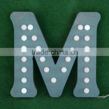 different letter cutting cheap wooden letters with LED lights