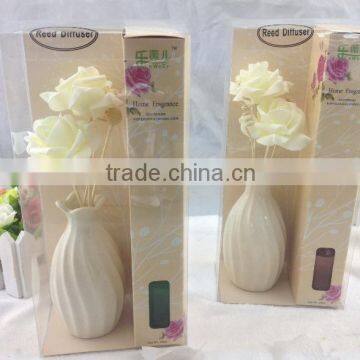 promotional ceramic reed diffuser sets with rattan balls sun flower