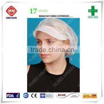 OEM Manufacturer nonwoven disposable caps mob cap peaked cap snood cap