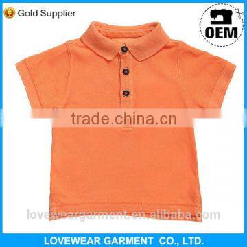 Wholesale plain short sleeve polo top cotton kids t shirt