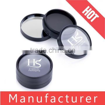 round compact powder case with mirror