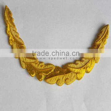 Oak leave embroidery wire gold bullion navy army officers peak