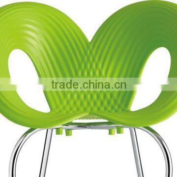 Modern Butterfly Shaped Dining Chairs Plastic Chairs With Metal Legs photo-2