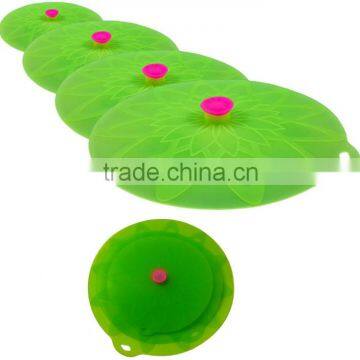 silicone pot cover lid Bowl Lids, Set of 4 Reusable Suction Seal Covers for Bowls, Pots, Cups. Food Safe silicone pot cover lid