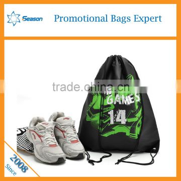 2016 new design polyester drawstring bag cord wholesale drawstring backpack