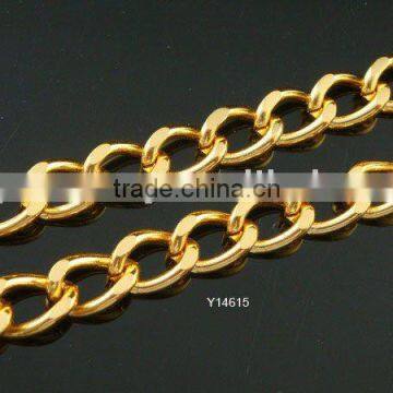 Fashion shoe chains,gold color, iron material