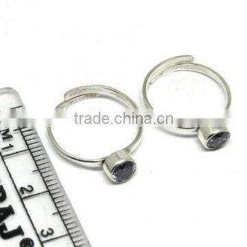 Special Moment !! Purple CZ 925 Sterling Silver Toe Ring, Fashion Silver Jewelry, Wholesale Silver Jewelry photo-6