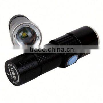 C92 Build in Battery Zoomable Led Rechargeable Flashlight Mini Usb Charging Flashlight photo-4