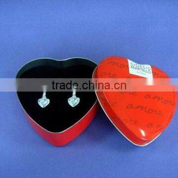 Heart Shape Tin Box for Earings photo-3