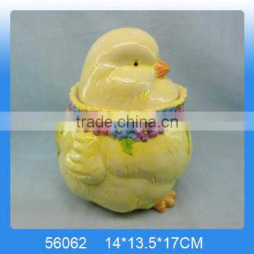 2016 new style ceramic storage container with cock shape