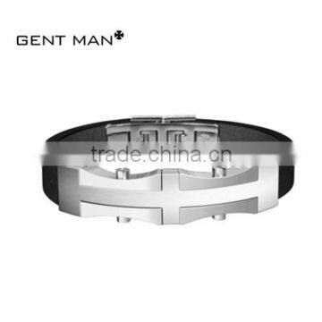 Genuine leather bracelets charm bracelet for men friendship bracelet 2015 fine jewelry christmas gift