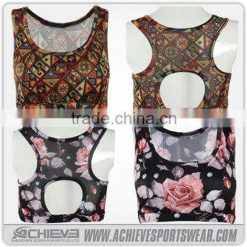 OEM branded custom running clothing women yoga jerseys printed gym sublimated yoga wear