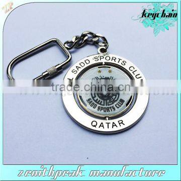 two sided cheap rotating custom keychain keychains