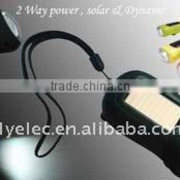 3 led dynamo solar torch