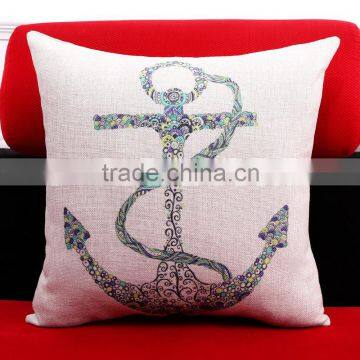 2016 Newest Anchor Linen Cotton Sofa Home Decor Throw Pillow Cases Cushion Covers